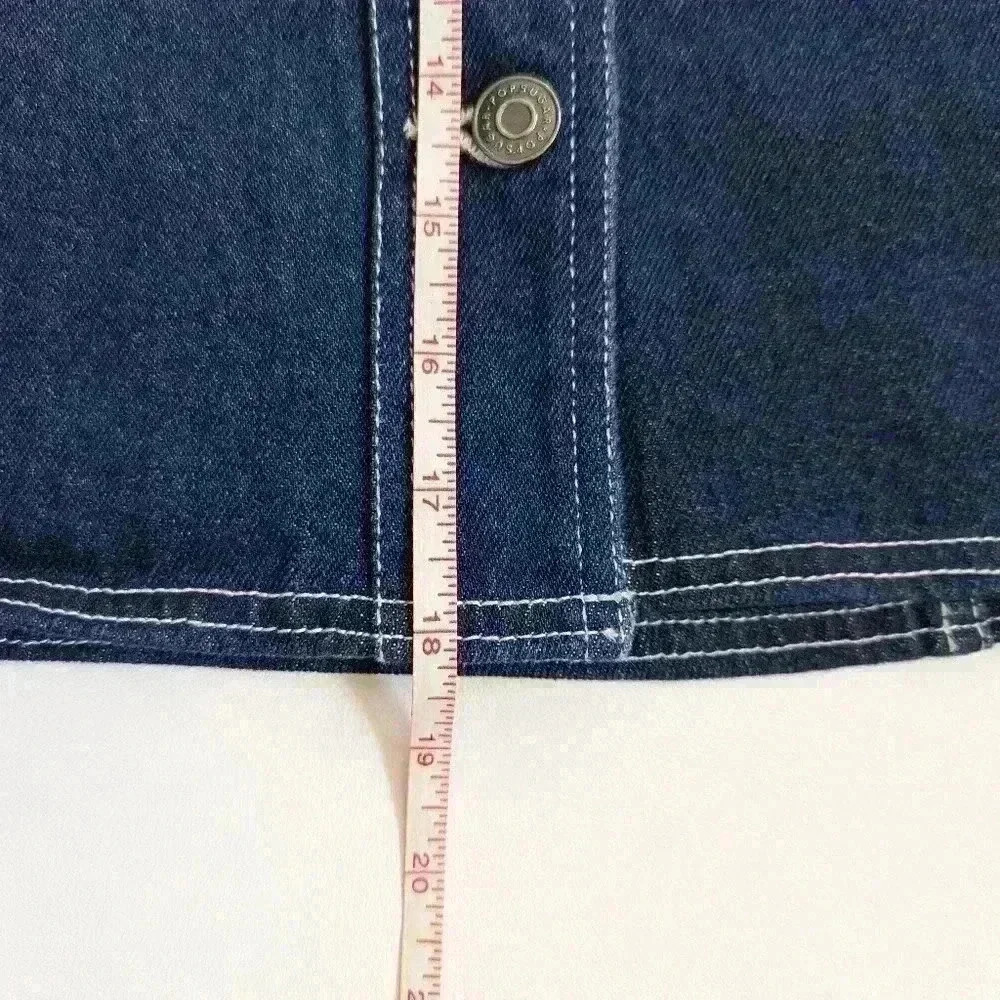 PopSugar Button Front Aline Denim Mini Skirt Size8 - Picture 6 of 7